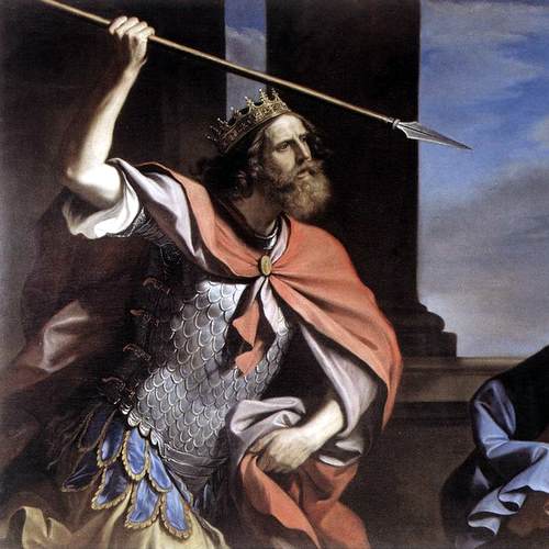 SAUL ATTACKING DAVID- Giovanni Francesco Barbieri Guercino