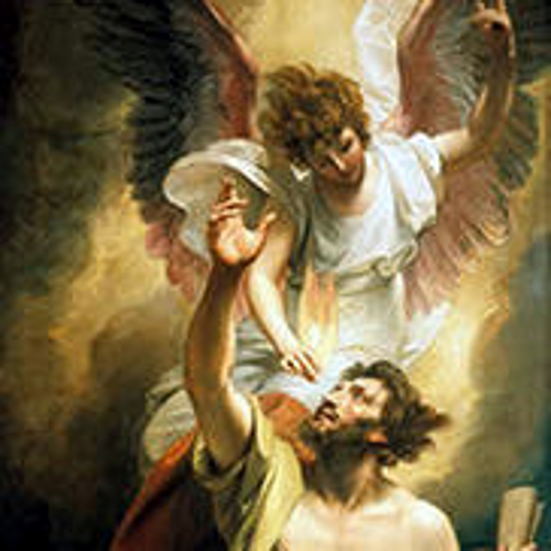 ISAIAH'S LIPS ANOINTED WITH FIRE- Benjamin West